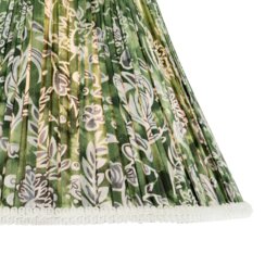 Rackhams Emerald Green and White Floral Victorian Lamp Shade with Embroidery - thumbnail 3