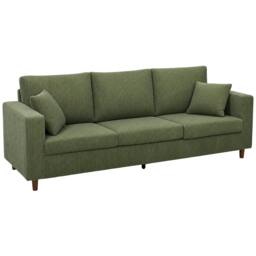 Rackhams 3 Seater Sofa with Wide Seat, Corduroy Upholstered, Green - thumbnail 2