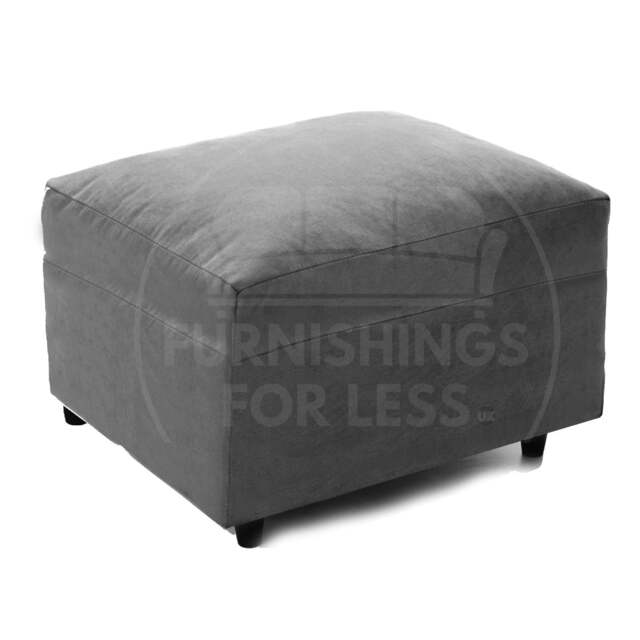 Rackhams Casper Chenille Fabric Footstool - Grey - image 1