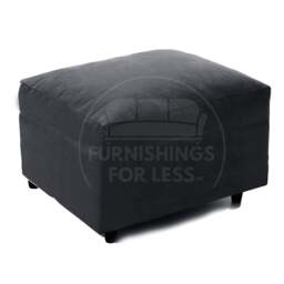 Rackhams Casper Chenille Fabric Footstool - Grey - thumbnail 4
