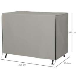 Rackhams 205 x 124cm Three-Seater Swing Chair Protective Cover Grey - thumbnail 3