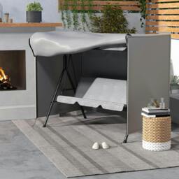 Rackhams 205 x 124cm Three-Seater Swing Chair Protective Cover Grey - thumbnail 2