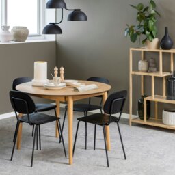 Rackhams Montreux Round Extending Dining Table in Oak 115-154 cm - Brown - No - Brown - thumbnail 6