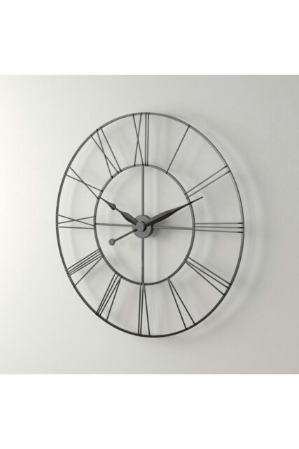 Rackhams D80Cm Garney Silent Wall Clock - Grey - image 1