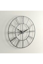 Rackhams D80Cm Garney Silent Wall Clock - Grey - thumbnail 2