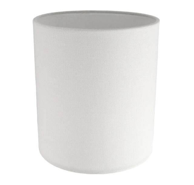 Rackhams Contemporary and Elegant Ivory White Linen Fabric 18cm High Cylinder Lamp Shade - image 1