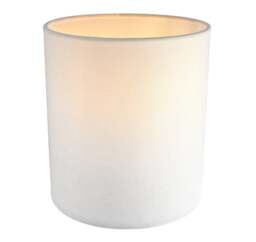 Rackhams Contemporary and Elegant Ivory White Linen Fabric 18cm High Cylinder Lamp Shade - thumbnail 2