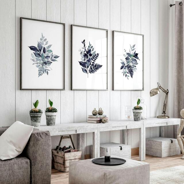 Rackhams Botanical artwork - set of 3 wall art prints - 20 x 30 in / 50 x 76 cm - Matte Museum Quality Art Paper 290 gsm - Oak Frame - image 1