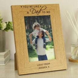 Rackhams Personalised 'You're Like A Dad To Me' Photo Frame - Oak Veneer - h20.9 x w16 x d1.2cm - thumbnail 2