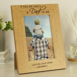 Rackhams Personalised 'You're Like A Dad To Me' Photo Frame - Oak Veneer - h20.9 x w16 x d1.2cm - thumbnail 1