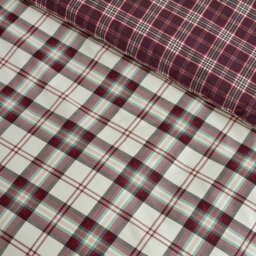 Rackhams Kelso Check Reversible Duvet Cover Set Plum - Double - Plum - thumbnail 4