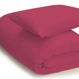 Rackhams Easycare Percale Duvet Cover - Fuchsia - Double - Fuchsia - 50% Cotton/50% Polyester - thumbnail 2