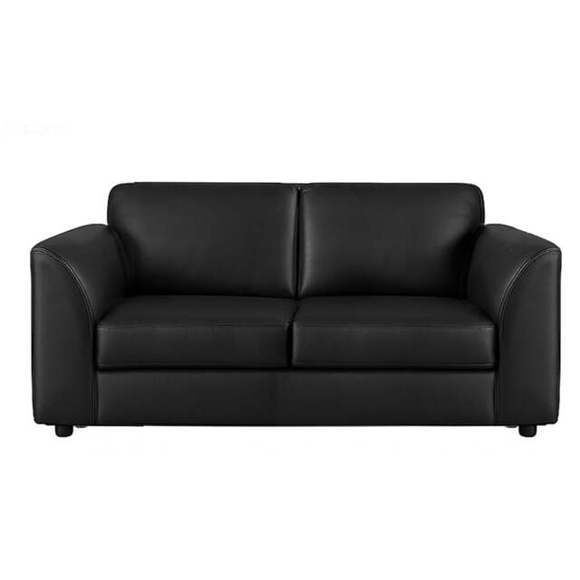 Rackhams Dalmore Leather 3 Seater Sofa - Black - image 1