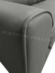 Rackhams Dalmore Leather 3 Seater Sofa - Black - thumbnail 3