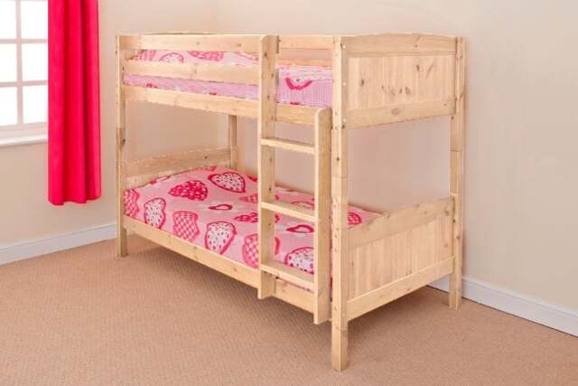 Rackhams Christopher Wooden Bunk Bed - Space-Saving Comfort for Kids’ Rooms - Natural - Shorty 2ft6 - image 1