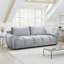 Rackhams Zura Plush Velvet Large 3 Seater Sofa - Cream, Grey or Mocha - Mocha - thumbnail 2