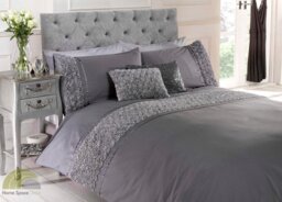 Rackhams Provence Duvet Cover Set - Grey - Super King