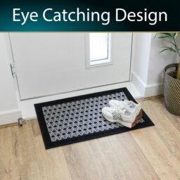 Rackhams Allure Machine Washable Entrance Doormat, 50x75cm - Black - thumbnail 5