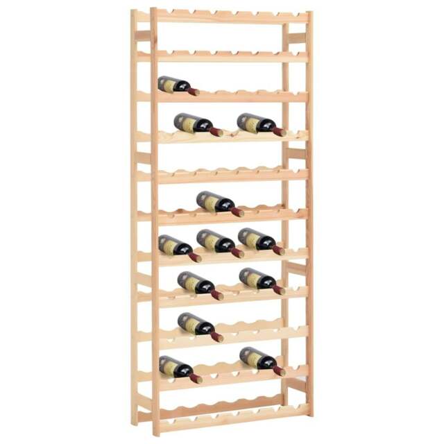 Rackhams Wine Rack for 77 Bottles Pinewood