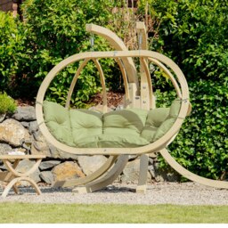 Rackhams Globo Royal Oliva Double Seater Hanging Egg Chair - thumbnail 2