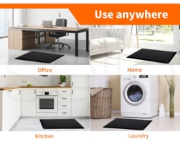 Rackhams Anti Fatigue Mat Standing Desk Rug Kitchen Home Office Foam Black 50x80 - thumbnail 6