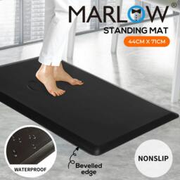 Rackhams Anti Fatigue Mat Standing Desk Rug Kitchen Home Office Foam Black 50x80 - thumbnail 2