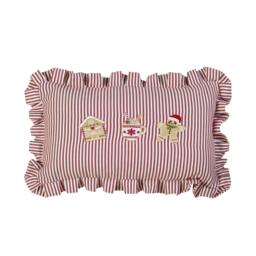Rackhams Christmas Gingerbread Stripe Cushion Natural - 30 x 50 cm - Natural - thumbnail 3