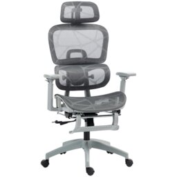 Rackhams Ergonomic Office Chair Swivel Computer Chair with 3D Armrest Grey - Black - thumbnail 3
