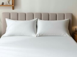 Rackhams Microfibre Soft Touch Plain Dyed Housewife Pillowcase Pair - White