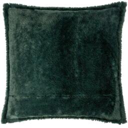 Rackhams All Wrapped Up Faux Fur Cushion Cover - Emerald/Red - 50cm x 50cm - Emerald/Red - 100% Polyester - thumbnail 2