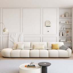 Rackhams Gia Round Three Seater Sofa - Others (Leathaire) - Two Seater 190cm - thumbnail 2