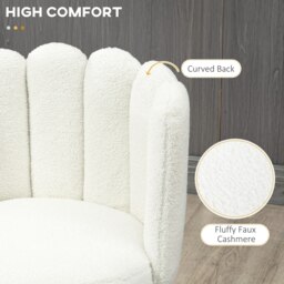 Rackhams Bar Stools Set of 2, Breakfast Barstools with Backs, Cream - Cream - thumbnail 4