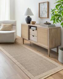 Rackhams Mirage-Cottage Tan Black Fringe In- & Outdoor Jute-Look Rug - 160 x 213 cm - thumbnail 5