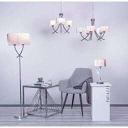 Rackhams Justina Polished Chrome Wall Light with Silver String Shade - thumbnail 3