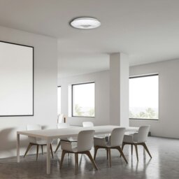 Rackhams Vela White LED Ceiling Lamp 24W(120W) 42cm  Dimmable And Colour Temperature Adjustable Via Included Remote Control - thumbnail 1