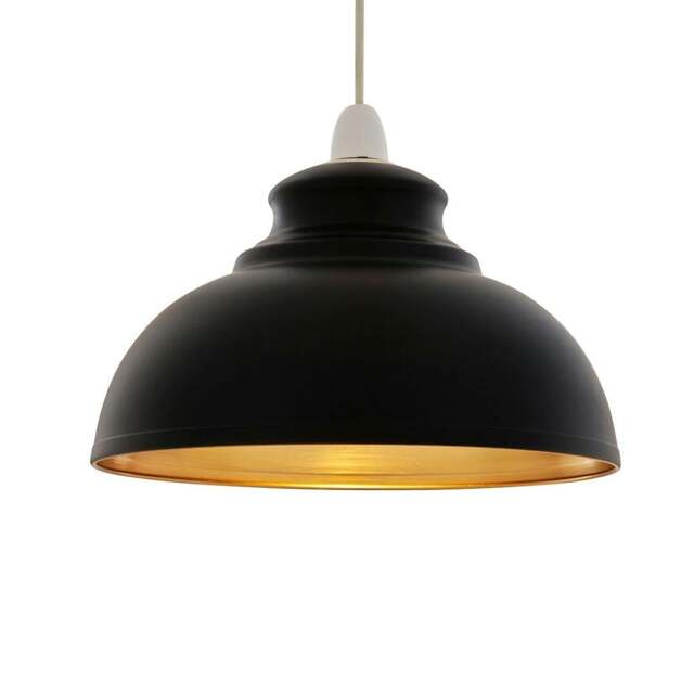 Rackhams Maris Matte Black Easy-Fit Pendant - image 1