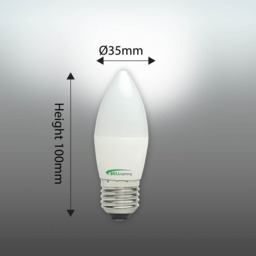 Rackhams E27 Edison Screw LED Candle 4.7W Energy Saving Light Bulbs - Pack of 6 - thumbnail 5