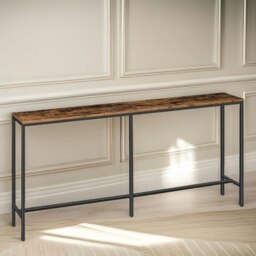 Rackhams Wide Narrow Hallway Slim Console Table Rustic Brown - thumbnail 5