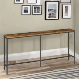 Rackhams Wide Narrow Hallway Slim Console Table Rustic Brown - thumbnail 4
