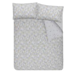Rackhams Printed Reversible Circle Geo Duvet Cover With Pillowcases - Ochre - King (220cm x 230cm) - thumbnail 3