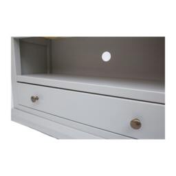 Rackhams Loreo Light Grey 1 Drawer TV Cabinet Brass Knob - Light Grey - thumbnail 5