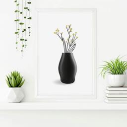 Rackhams Prints For Bathroom Walls - Set of 3 Botanical Wall art Prints - 16 x 22 inches / 40.65 cm x 56 cm - Polyester Canvas 260 gsm - Canvas wrapped - thumbnail 6