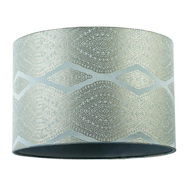 Rackhams Sophisticated Duck Egg Lamp Shade with Intricate Geometric Pattern - image 1