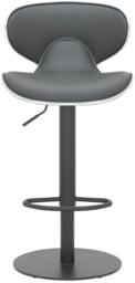 Rackhams Carcaso Deluxe Single Kitchen Bar Stool, Matt Black Footrest, Swivel Gas Lift, Breakfast Bar & Home Barstool, Charcoal Grey - thumbnail 3
