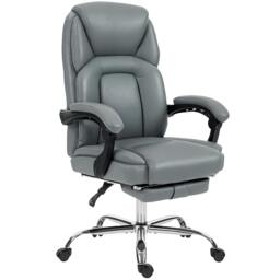 Rackhams Office Chair, Computer Desk Chair with Spring Cushion, Black - Grey - thumbnail 1