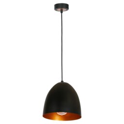 Rackhams Vegas Hand Made Designer Pendant Light Matt Black And Copper / Rose Gold - thumbnail 6