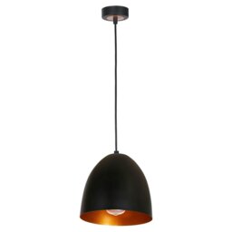 Rackhams Vegas Hand Made Designer Pendant Light Matt Black And Copper / Rose Gold - thumbnail 3
