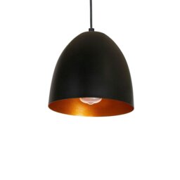 Rackhams Vegas Hand Made Designer Pendant Light Matt Black And Copper / Rose Gold - thumbnail 4