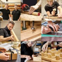 Rackhams Solid Oak Blocks Coat Rack - Shaker Pegs - Double Oak Blocks Coat Rack - thumbnail 4
