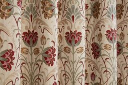 "Rackhams Aylesbury Floral Pencil Pleat Curtains - Beige - 66 x 54""" - thumbnail 4